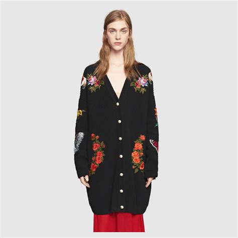 girls gucci cardigan|gucci embroidered oversized cardigan.